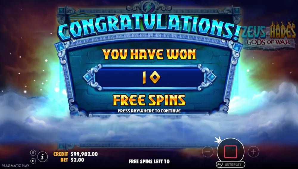 Darmowa wersja demonstracyjna Zeus vs Hades od Pragmatic Play